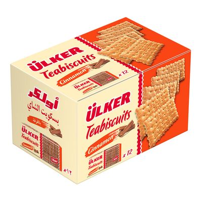 Ulker Biscuit Tea With Cinnamon Flavor 70 G × 12