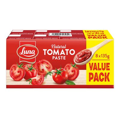 Luna Tomato Paste Value Pack - 135g × 8