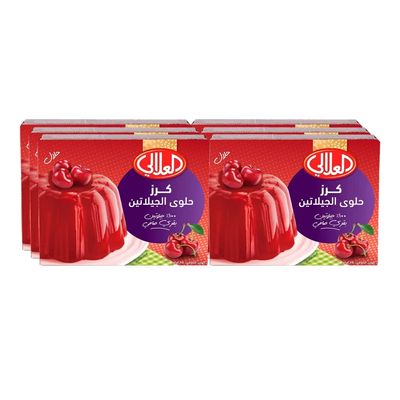 العلالي حلوى الجيلاتين بنكهة الكرز 80 جرام × 6