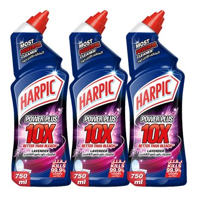 Harpic Toilet Cleaner Power Plus Lavender Scent 750 ML x 3
