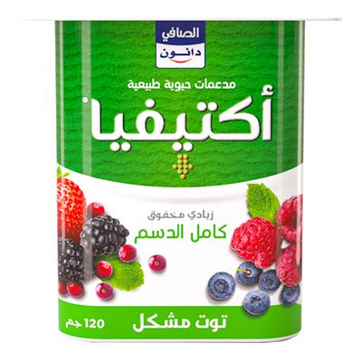 اكتيفيا زبادي مخفوق بالتوت مشكل كامل الدسم 120 جرام
