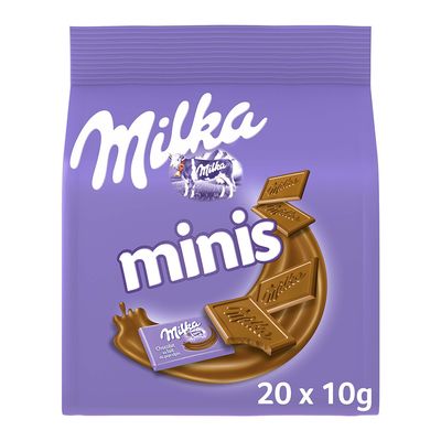 ميلكا شوكولاتة ميني بالحليب - 10 جرام × 20
