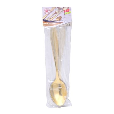 Alrazan Large golden eating spoon 544572 - 6 pieces