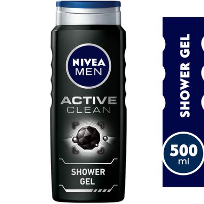 Nivea Shower Gel For Men Active Clean 500 ML