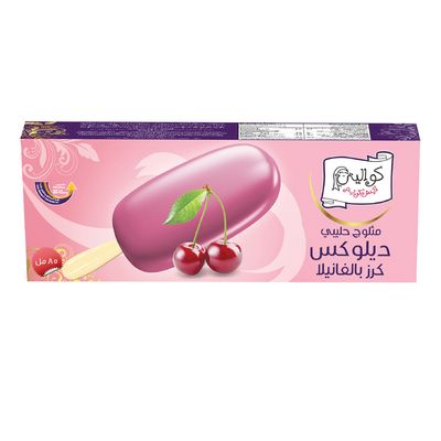 كواليتي آيس كريم ديلوكس بنكهة كرز بالفانيليا 85 مل