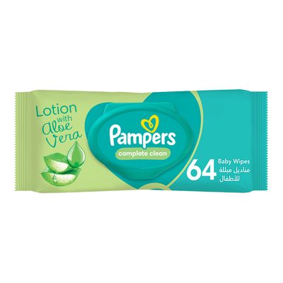 Pampers Baby Wipes Fresh Clean With Aloe Vera 64 Pieces