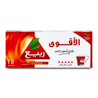 ربيع شاي الأقوى اسود ناعم 25 حبة