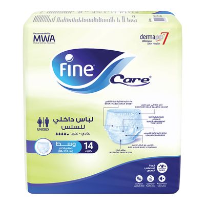 Fine Care Adults Diapers Pants Unisex Medium Size 14 Pieces