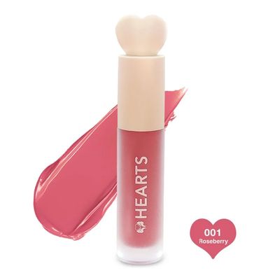 Hearts Liquid Matte Lipstick 001 Rose Berry - 6ml