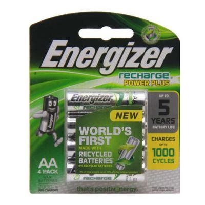 Energizer Power Plus Battery AA Rechargeable - 4 Pieces