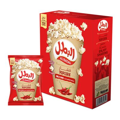 البطل فشار بنكهة الفلفل الحار كرتون 23 جرام × 10
