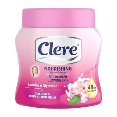 كلير كريم الجسم المغذي مع اللانولين والجليسرين لبشرة مشرقة ومتوهجة - 500 مل