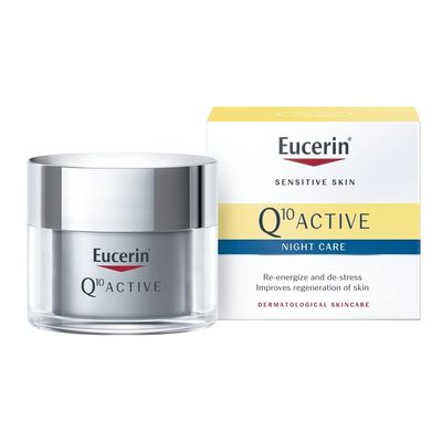 Eucerin Q10 Active Night Cream Re-energizes And De-stresses Sensitive Skin - 50ml