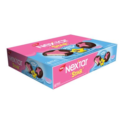 نكستار ستار  بسكويت الشوكولاتة مع كريمة الفراولة و الفانيلا - 31 جرام × 12