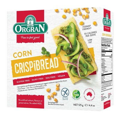 Orgran Corn Crispibread Gluten Free 125 G