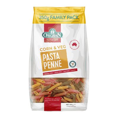 Orgran Pasta Penne With Corn & Vegetables Gluten Free 350 G