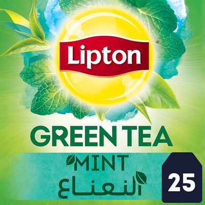 Lipton Green Tea Mint 25 Envelope Bags