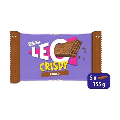 Milka Leo Crispy Wafer Bars Coated In Chocolate (Imported) 5pcs - 155g