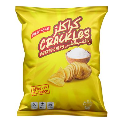 Nadec Crackles Potato Chips Salt Flavor - 155g