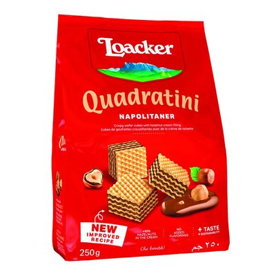 Loacker Wafer Quadratini Hazelnut Cream Filled 250 G