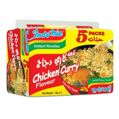 Indomie Vermicelli Chicken Curry Flavor Instant 75 G × 5
