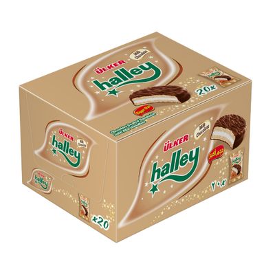 Ulker Halley Chocolate Sandwich With Marshmallow 26 G × 20