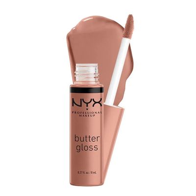 NYX Butter Gloss Non-Sticky Lip Gloss - 14 Madeleine (Mid-Tone Nude) - 8ml 
