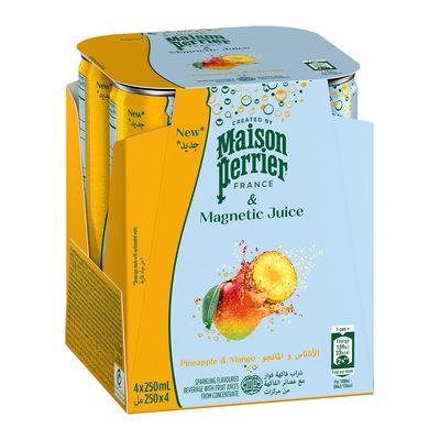 Maison Perrier Sparkling Drink With Pineapple And Mango Flavor 250 ML × 4