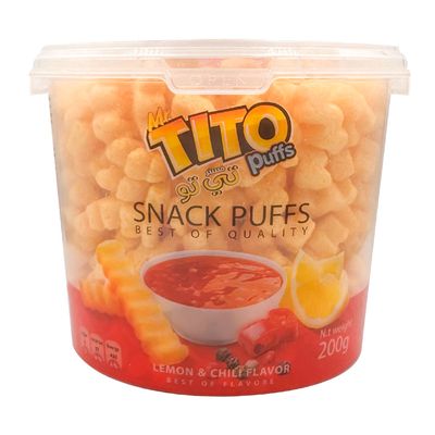 Mr.tito Corn Puffs With Chili & Lemon Flavor 200 G