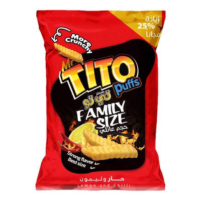 Mr tito Corn Puffs Chili & Lemon Flavor - 70g