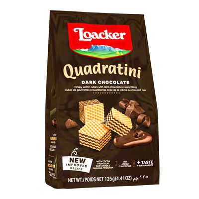Loacker Quadratini Wafer Dark Chocolate 125 G