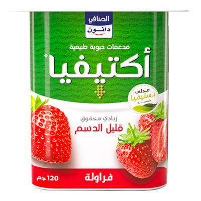 اكتيفيا زبادي قليل الدسم مخفوق بالفراولة 120 جرام