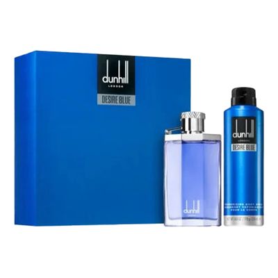 دنهل مجموعة عطر ديزاير بلو 100 مل + جل استحمام 90 مل + بخاخ عرق 195 مل