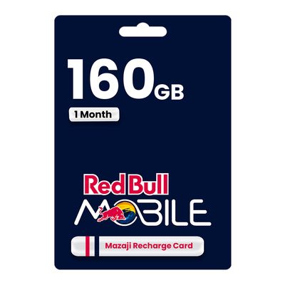 Red Bull Mazaji Data Recharge Card 160 GB 1 Month