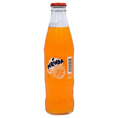 Mirinda Soft Drink Orange Flavor Glass Bottle 250 ML