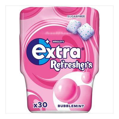 Extra Gum Refreshers Bubble Mint Sugar Free 30 Pieces
