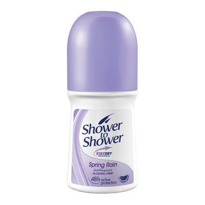 Shower To Shower Deodorant Roll-on For Women Spring Rain Scent - 50ml
