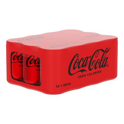 Coca Cola Soft Drink Zero 150 ml × 12