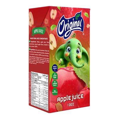 اورجنال عصير بنكهة التفاح  - خال من السكر - 125 مل