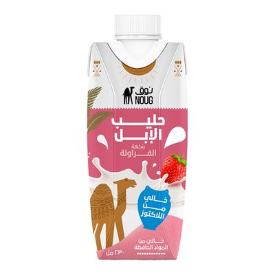 Noug Camel Milk Strawberry Flavor Lactose Free - 230ml