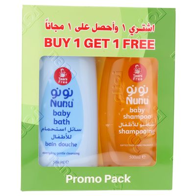 Nunu Shower Set Shampoo + Shower Gel 500 Ml Free