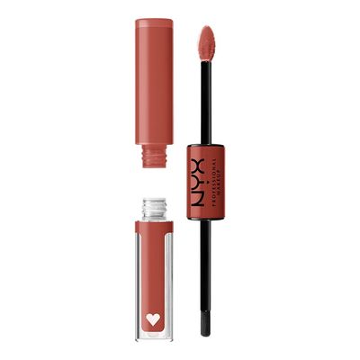 NYX Long-Lasting Liquid Lipstick with Clear Lip Gloss - Life Goals (Peach Nude) - 3.4ml