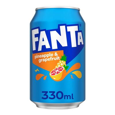 Fanta Soft Drink With Pineapple And Grapefruit Flavor Imported 330 ML
