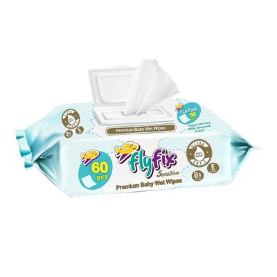 Flyfix Baby Wet Wipes Premium 60 Pieces