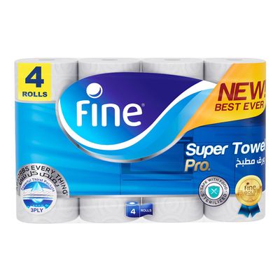 Fine Kitchen Paper 3 Ply 4 Pieces
