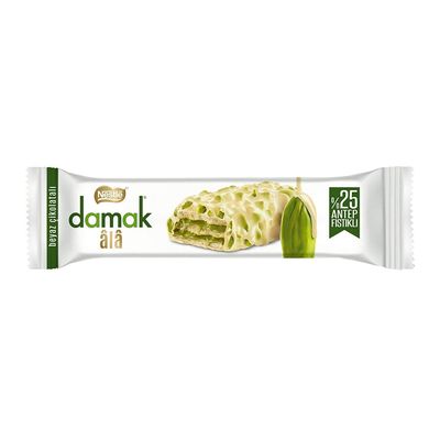Nestlé Damak Wafer with Pistachio Covered in White Chocolate (Imported) - 30g