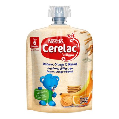 Cerelac Baby Food Banana&Orange and Biscuit From 6 Months 90 G
