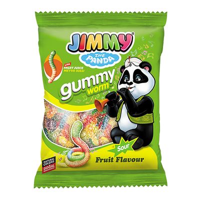 Jimmy The Panda Candy Worm  Fruit Flavor 80 G