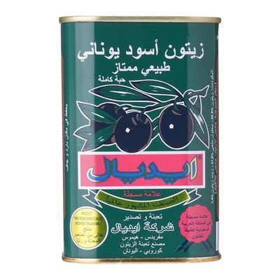 ايديال زيتون اسود يوناني حبة كاملة - 250 جرام