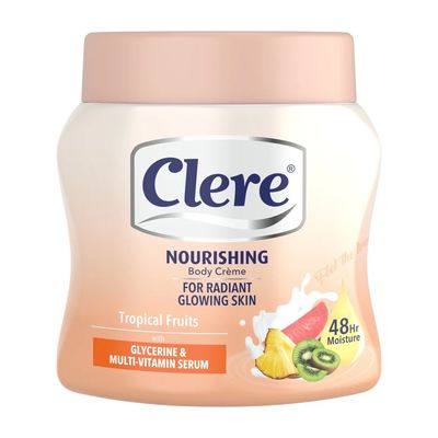 Clere Nourishing Body Crème with Tropical Fruits For Radiant, Glowing Skin - 500ml